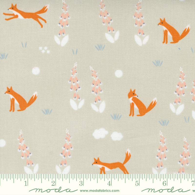 Meander Cloud Foxes Yardage by Aneela Hoey for Moda Fabrics