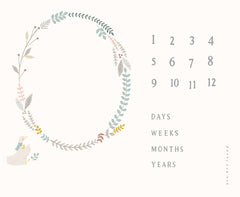 Little Ducklings White Milestones Blanket Panel by Paper & Cloth for Moda Fabrics