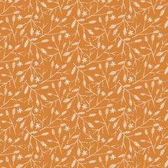 Harvest Time Orange Twigs Yardage designed by Vicky Yorke for Camelot Fabrics
