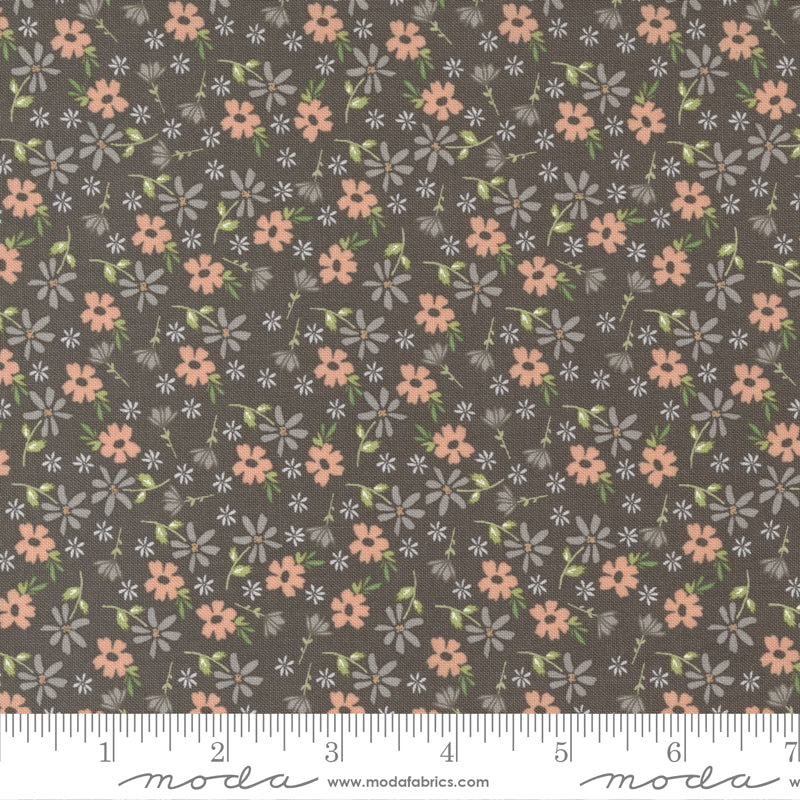 Emma Charcoal Blossoms Yardage by Sherri & Chelsi for Moda Fabrics