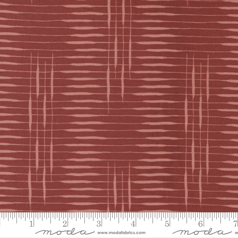 Slow Stroll Cinnamon Cattail Crossing Yardage by Fancy That Design House for Moda Fabrics