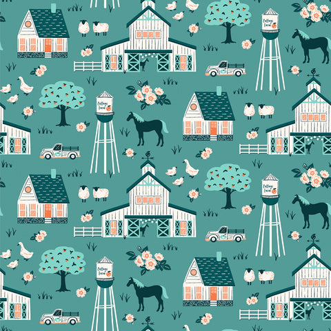 Cottage Farm Hosta Cottage Farm Vignette Yardage by Judy Jarvi for Windham Fabrics