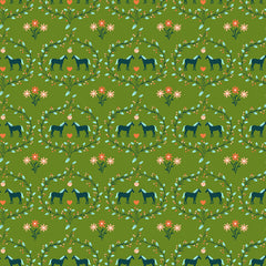 Cottage Farm Moss Best Friends Yardage by Judy Jarvi for Windham Fabrics