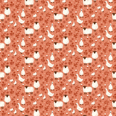 Cottage Farm Rosy Happy Day Yardage by Judy Jarvi for Windham Fabrics