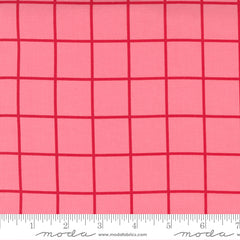 One Fine Day Pink Windowpane Yardage by Bonnie & Camille for Moda Fabrics