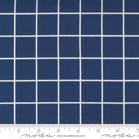 One Fine Day Navy Windowpane Yardage by Bonnie & Camille for Moda Fabrics
