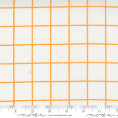 One Fine Day Ivory Orange Windowpane Yardage by Bonnie & Camille for Moda Fabrics