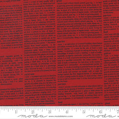 Graze Red Newsprint Yardage by Sweetwater for Moda Fabrics
