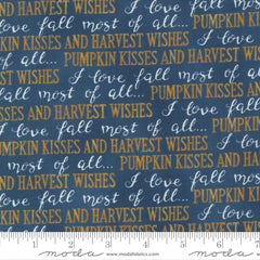Harvest Wishes Night Sky Fall Words Yardage by Deb Strain for Moda Fabrics