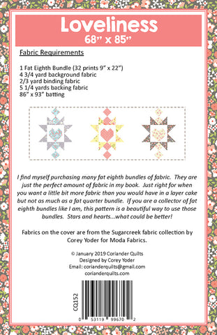 Loveliness Quilt Pattern by Coriander Quilts