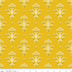 Easter Egg Hunt Mustard Eggs Yardage by Natalia Juan Abello for Riley Blake Designs