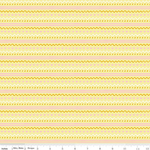 BOLT END 43" Easter Egg Hunt Yellow Geo Yardage by Natalia Juan Abello for Riley Blake Designs