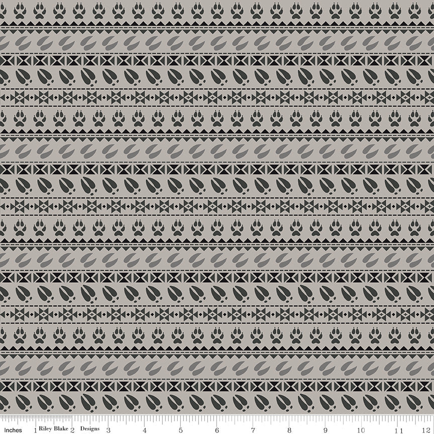 Timberland Light Gray Stripe Yardage by Riley Blake Designs