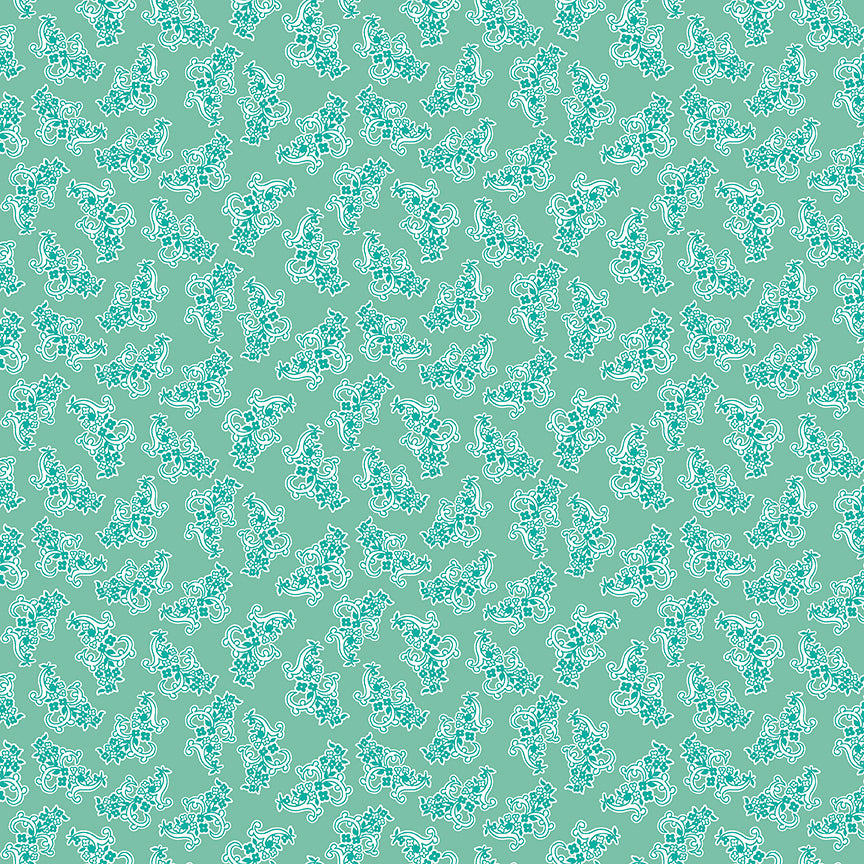 Stitch Seaglass Bouquet Yardage by Lori Holt for Riley Blake Designs