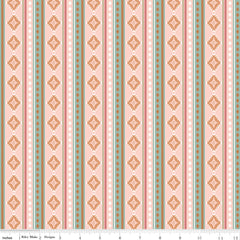 Beneath The Western Sky Pink Stripes Yardage by Gracey Larson for Riley Blake Designs