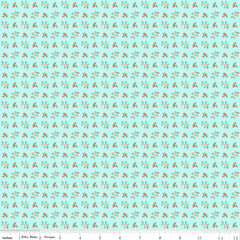 Quilt Fair Aqua Ditzy Yardage by Tasha Noel for Riley Blake Designs