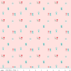 Quilt Fair Pink Ribbons Yardage by Tasha Noel for Riley Blake Designs