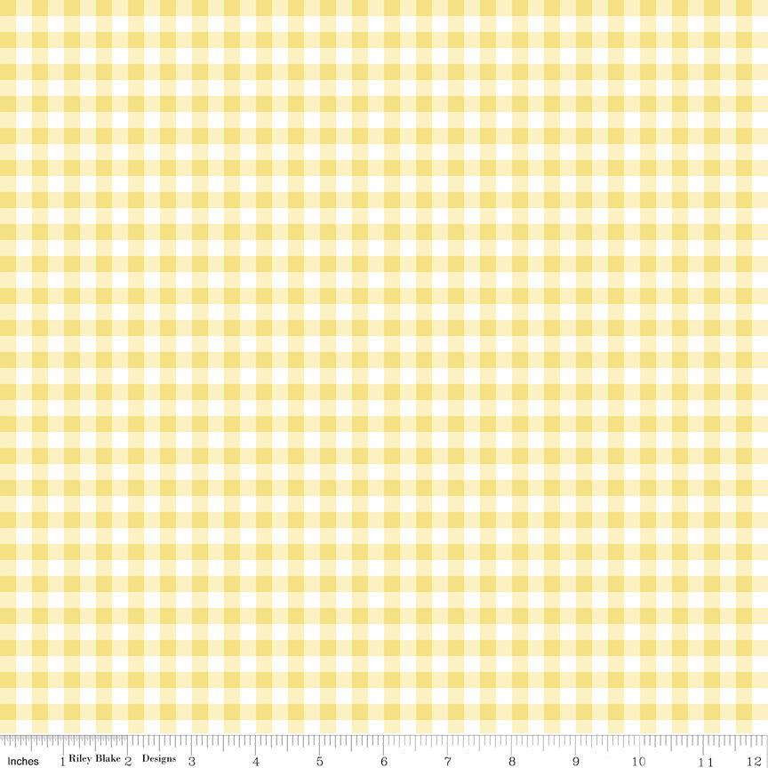 Quilt Fair Yellow Gingham Yardage by Tasha Noel for Riley Blake Designs