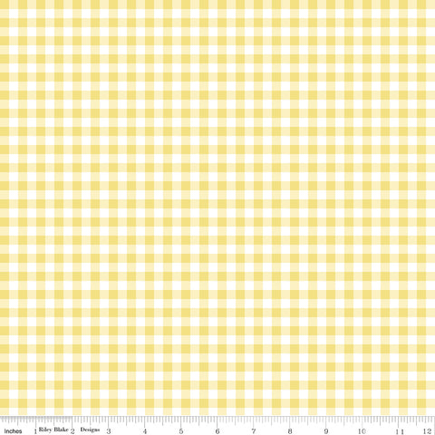 Quilt Fair Yellow Gingham Yardage by Tasha Noel for Riley Blake Designs