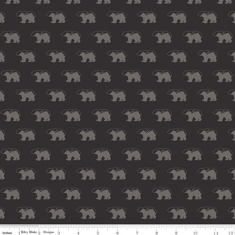 Into The Woods Black Bears Yardage by Lori Whitlock for Riley Blake Designs