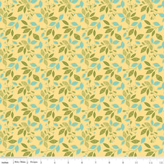 Adel in Spring Buttercream Leaves Yardage by Sandy Gervais for Riley Blake Designs