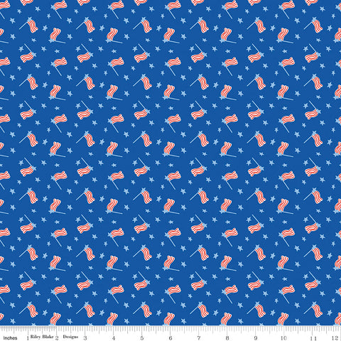 Red White & Bang! Royal Flags Yardage by Sandy Gervais for Riley Blake Designs