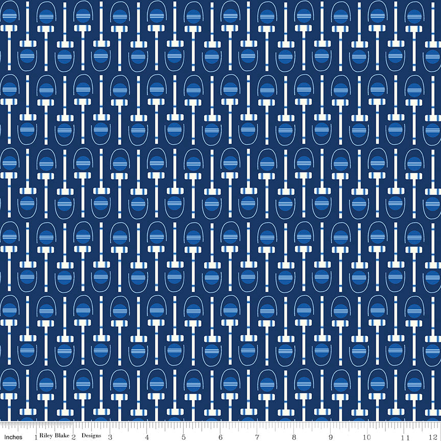 Red White & Bang! Navy Croquet Yardage by Sandy Gervais for Riley Blake Designs