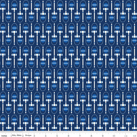 Red White & Bang! Navy Croquet Yardage by Sandy Gervais for Riley Blake Designs