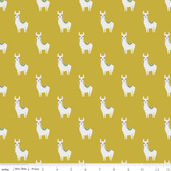 Hibiscus Citron Alpacas Yardage by Simple Simon and Co. for Riley Blake Designs