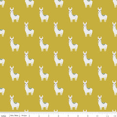 Hibiscus Citron Alpacas Yardage by Simple Simon and Co. for Riley Blake Designs