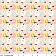 Hibiscus Blush Flowers Yardage by Simple Simon and Co. for Riley Blake Designs