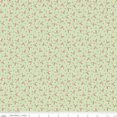 Enchanted Meadow Green Scattered Flowers Yardage by Beverly McCullough for Riley Blake Designs
