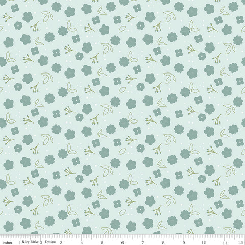 Daybreak Mist Flowers Yardage by Fran Gulick for Riley Blake Designs
