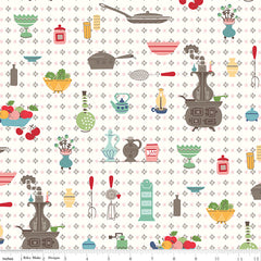 Cook Book Multi Wallpaper Yardage by Lori Holt for Riley Blake Designs