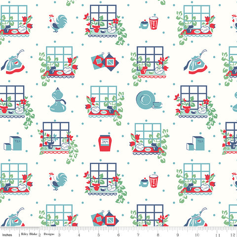 Cook Book Cottage Window Yardage by Lori Holt for Riley Blake Designs