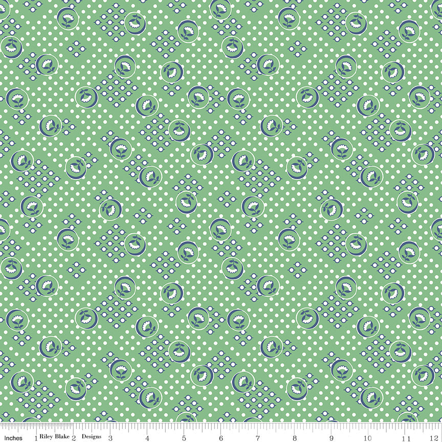 Cook Book Leaf Vintage Yardage by Lori Holt for Riley Blake Designs