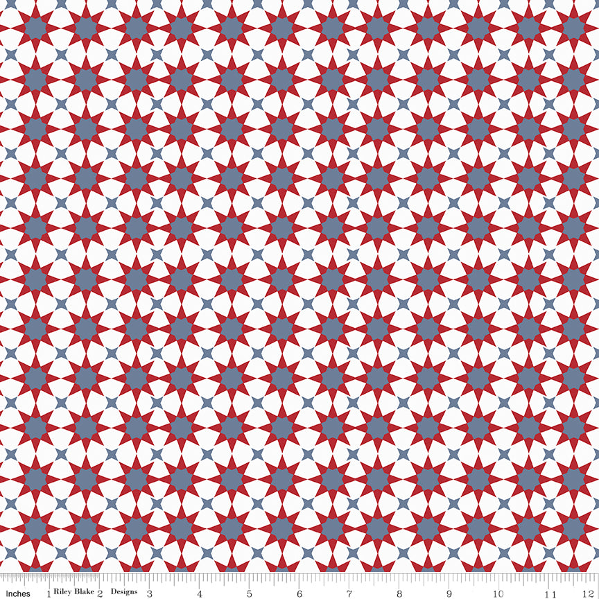 American Dream Off White Geometric Yardage by Dani Mogstad for Riley Blake Designs