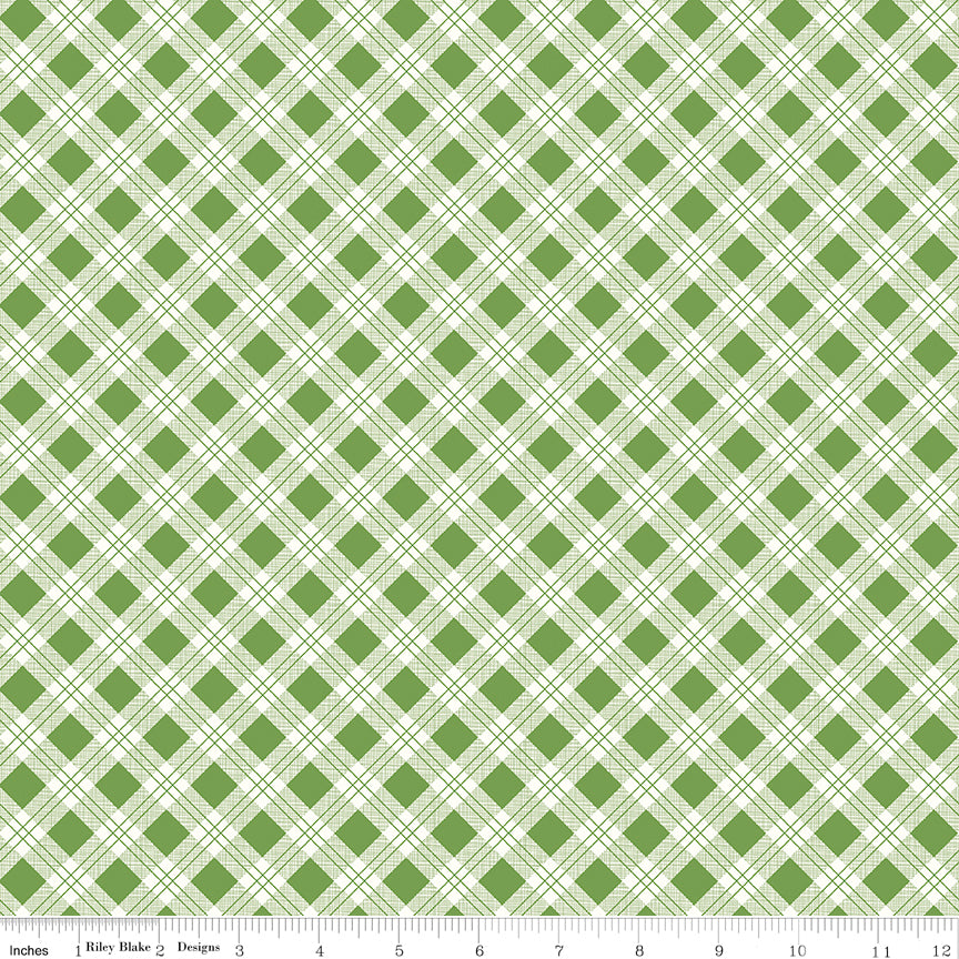 Bee Plaids Clover Scarecrow Yardage by Lori Holt for Riley Blake Designs