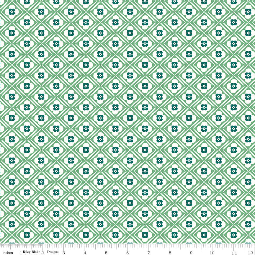 Bee Plaids Clover Hugs Yardage by Lori Holt for Riley Blake Designs