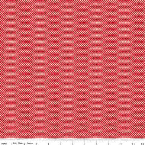 Bee Plaids Red October Yardage by Lori Holt for Riley Blake Designs