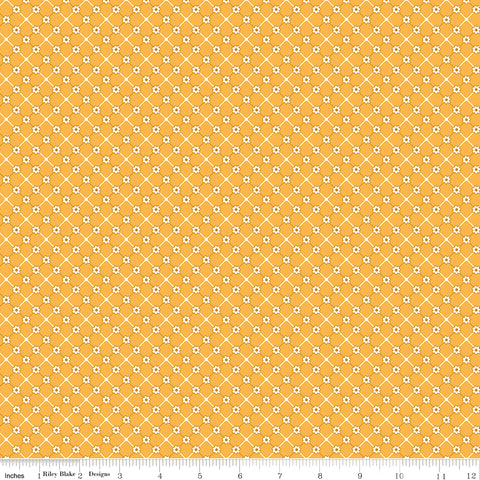 Bee Plaids Daisy Sunflower Yardage by Lori Holt for Riley Blake Designs