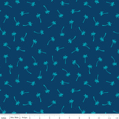 Sunshine Blvd Navy Palm Trees Yardage by Amber Kemp-Gerstel for Riley Blake Designs