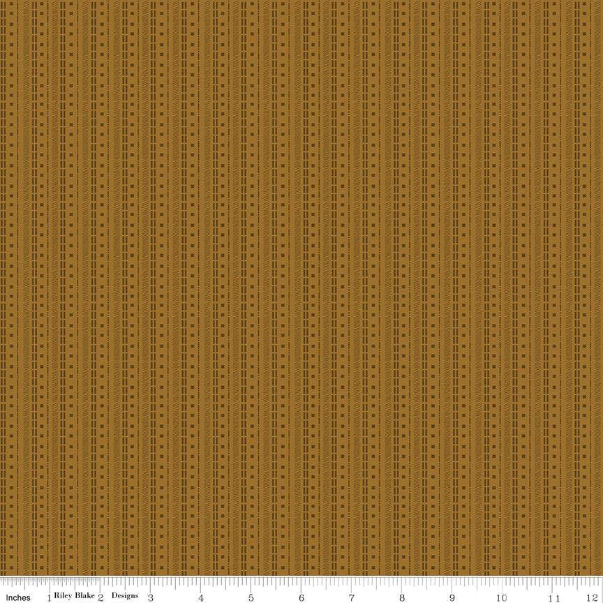 Awesome Autumn Sienna Stripes Yardage by Sandy Gervais for Riley Blake Designs