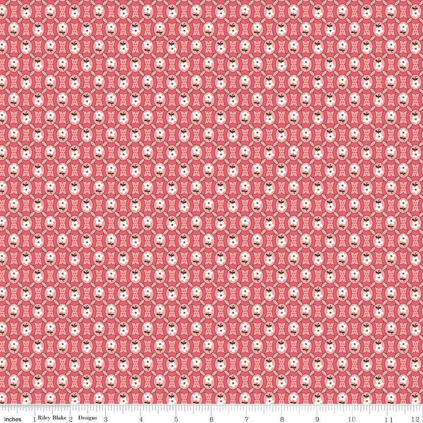 Prairie Coral Pioneer Yardage by Lori Holt for Riley Blake Designs