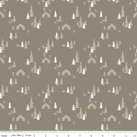 Glamp Camp Pebble Tent Pines Yardage by My Mind's Eye for Riley Blake Designs