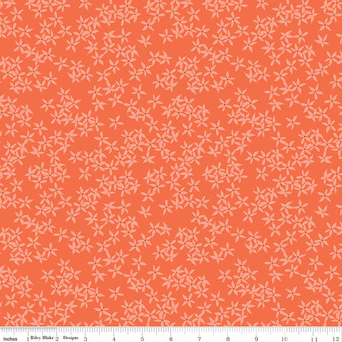 Maple Salmon Floral Yardage by Gabrielle Neil Design for Riley Blake Designs