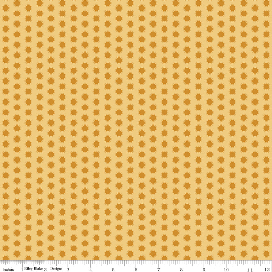 Daisy Fields Honey Dots Yardage by Beverly McCullough for Riley Blake Designs