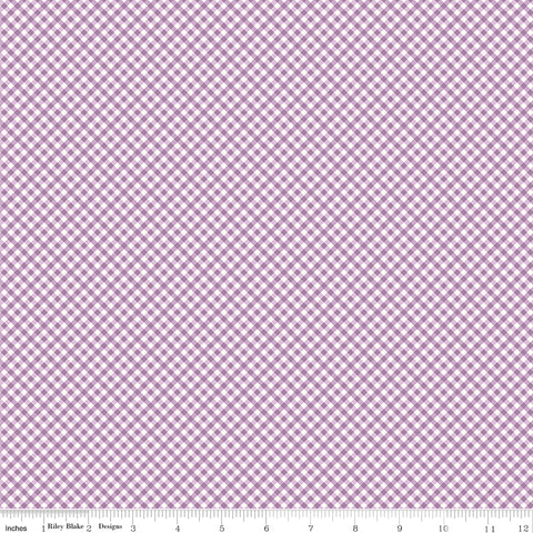 Bee Ginghams Plum Rebecca Yardage by Lori Holt for Riley Blake Designs