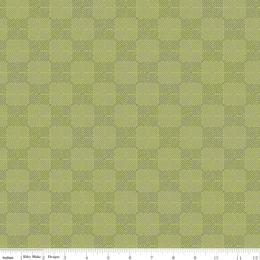 Fable Olive Tile Yardage by Jill Finley for Riley Blake Designs