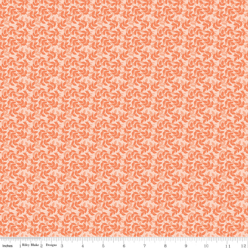 With A Flourish Blush Leaves Yardage by Simple Simon and Co. for Riley Blake Designs